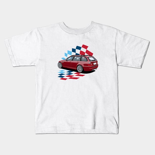 Imola Red Wagon Kids T-Shirt by icemanmsc